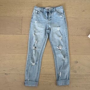 Distressed Mom/ Boyfriend Jeans